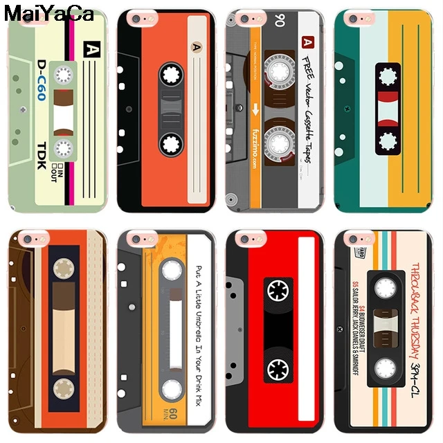 Аудиокассеты MaiYaCa для iPhone 4S SE 5C 5S 5 6 6S 7 8 Plus X XR XS MAX чехлы телефонов прозрачные