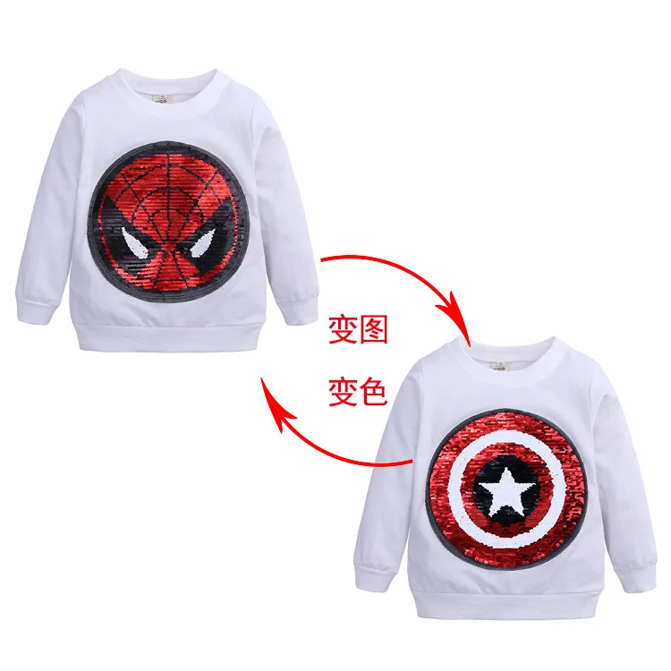 Long sleeve white Детская футболка одежда для маленьких мальчиков детская осенне-зимняя рубашка-свитер детский свитер весенняя одежда с капюшоном - Цвет: Long sleeve white