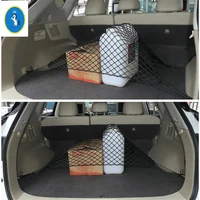 yimaautotrims trunk rear storage cargo luggage elastic mesh net holder with 4 hooks pocket kit fit for nissan murano 2015 2018
