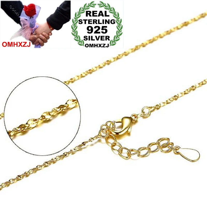 

OMHXZJ Wholesale Classic Fashion Woman Man Gift High Quality 24 K 44 CM 17 Inch 24K Gold Gypsophila Accessory Necklaces NK32