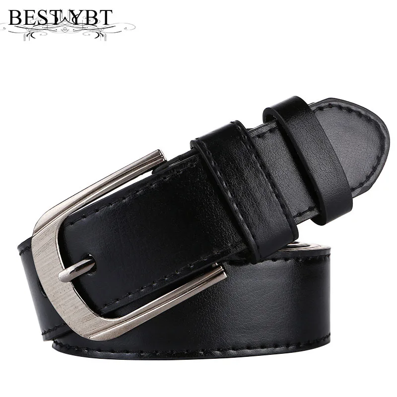 Best YBT Men belt Hot selling solid color Imitation leather Alloy pin buckle belt business affairs Men casual belt