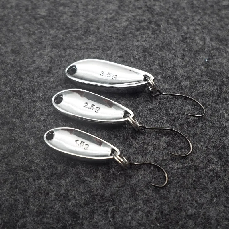 1.5g 2.5g 3.5g 5g Spoon Fishing Lure Metal Jigging Baits Hard Tackle Crankbait Jig Swimbait 3 Colors Optional | Спорт и развлечения