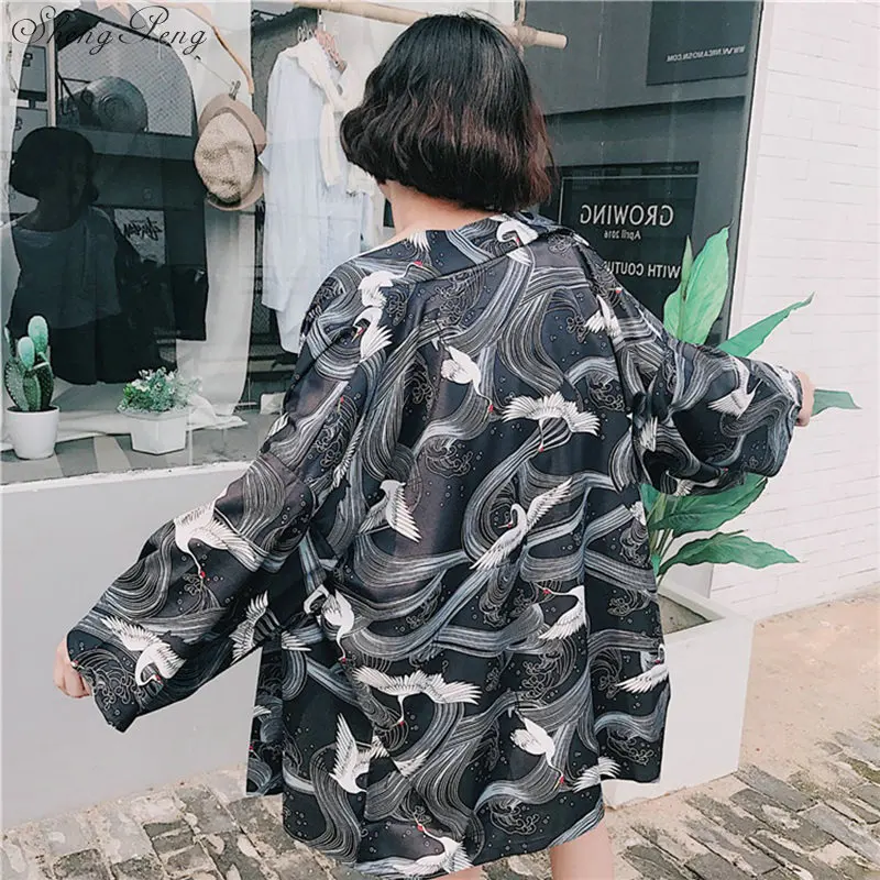 Кимоно Кофта кардиган рубашка летние пляжные кимоно женские 2019 Косплей yukata