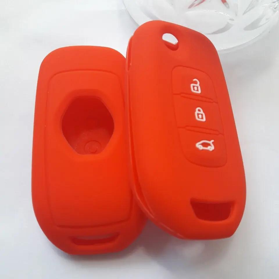 Автомобильный Дистанционный силиконовый чехол для ключей для Renault Flip FOB Shell Holder 3 Button Key Entry