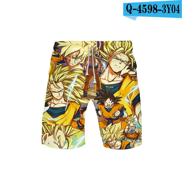 3d-st107 Мужские s 3D Dragon ball GOKU 3D пляжные шорты Плавки новые летние быстросохнущие пляжные плавающие шорты мужские хип-хоп пляжные шорты, плавки, одежда - Цвет: 3d-st107