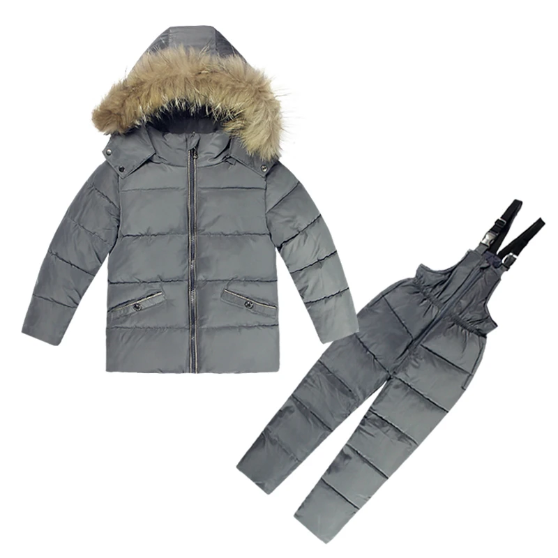 Детский зимний комплект одежды для мальчиков с защитой от ветра|Пуховики и парки|