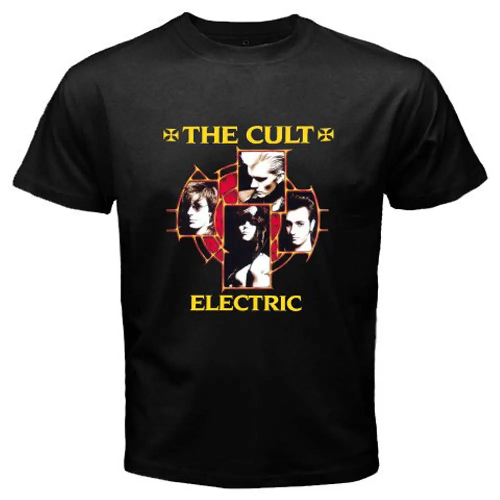 

New The Cult Rock Band Legend Electric Album Men's Black T-Shirt Size S-3XL Sleeves Boy Cotton Men T-Shirt top tee