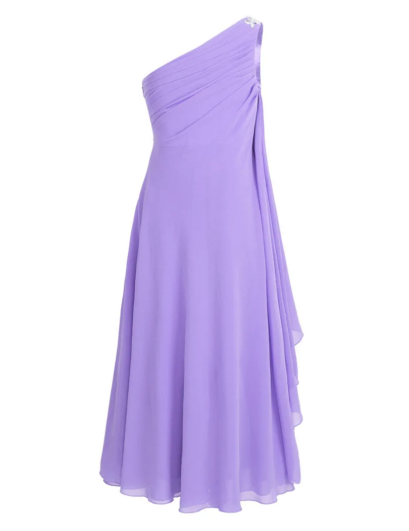 IEFiEL/Детское платье с цветочным узором для девочек Vestidos, шифоновое на одно плечо, со стразами, вечерние платья для первого причастия, летние торжественные платья