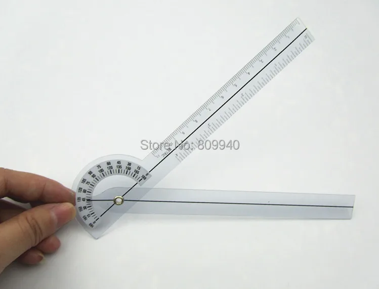 17 см медицинский Гониометр пластиковый транспортир 180 град. Угловая линейка 10