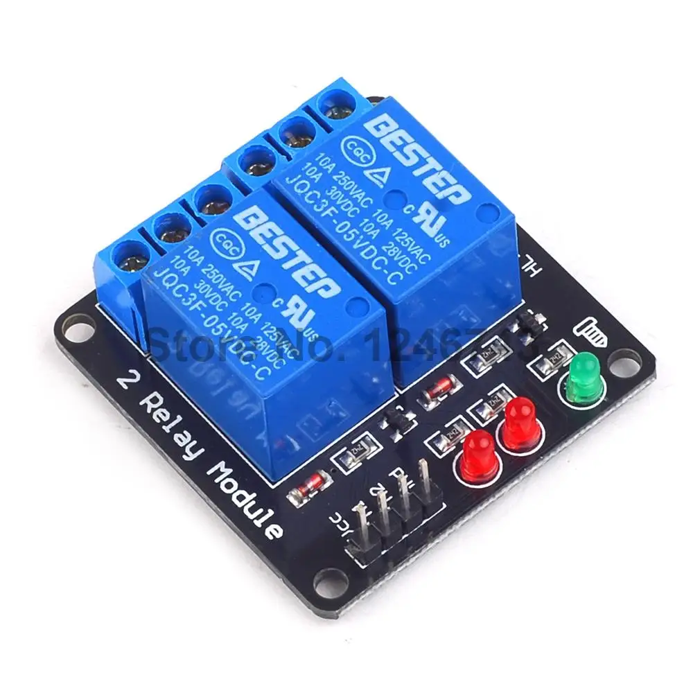 1 шт. 2 канальный релейный модуль 5 в с лампой низкоуровневый триггер PIC AVR ARM STM32|relay spdt|lamp umbrellalamp ion |