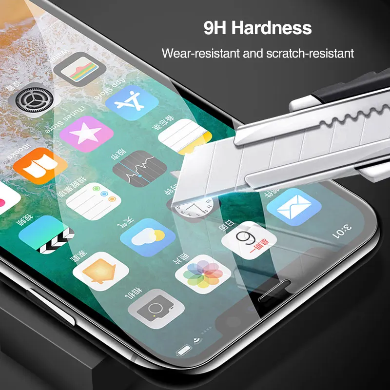 Закаленное стекло 9D с полным покрытием для iPhone 8 Plus 7 XR Защитное экрана XS MAX 6 6s