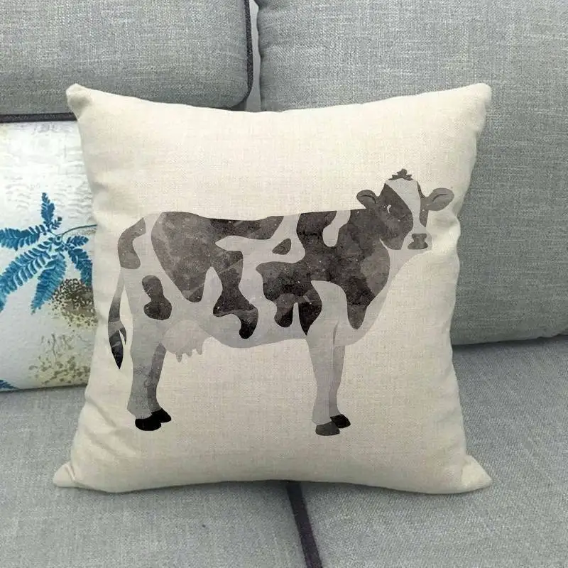 45cm*45cm simple drawing fram animals design linen/cotton throw pillow covers couch cushion cover home decor | Дом и сад