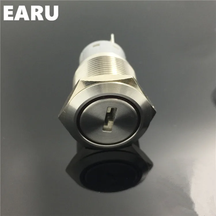 1 шт. 19 мм водонепроницаемый переключатель блокировки ключей из нержавеющей