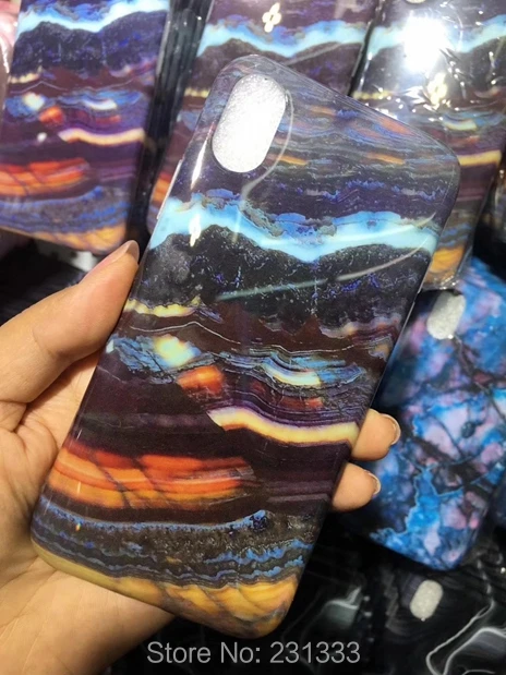 C-ku для Iphone X XS 8 I8 7 Plus I7 6 6S IphoneX Marble Rock Lightning TPU IMD мягкий чехол гранитный камень