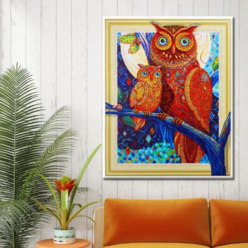 Special Shape Diamond Painting Owl Embroidery Full Kit Sale Picture Of Rhinestone Diy Daimond Mosaic Cross Stitch gift | Дом и сад