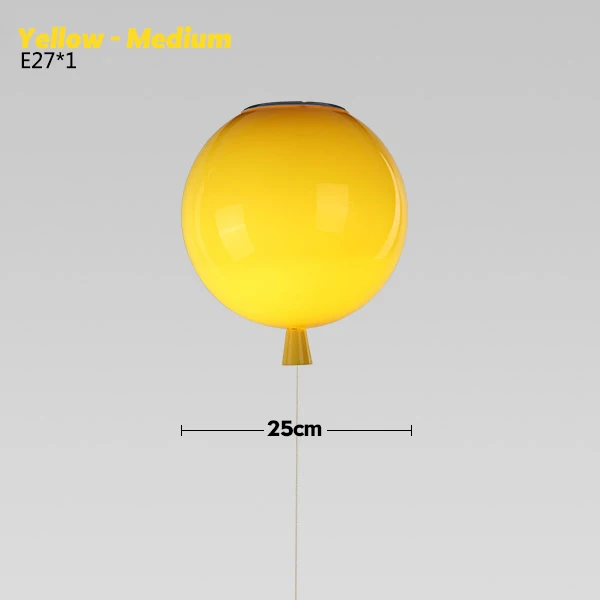 Yellow Medium Потолочный светильник с цветными шариками в стиле макарон, современная простота, скандинавский стиль, домашний ресторан, светильник для гостиной, лампа для детской спальни, лофт - Цвет корпуса: Yellow Medium