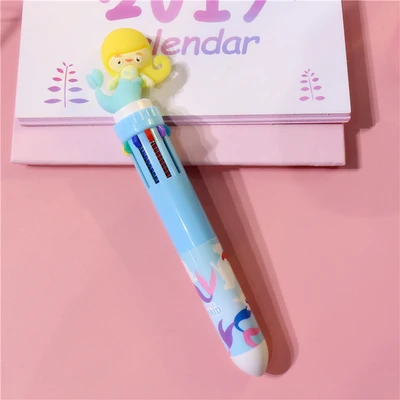 Мультфильм новая мечта Единорог 10 Colorfuls Коренастый Подарочная шариковая ручка ручки канцелярские вечерние пользу поставок день рождения Дети Подарки другу - Цвет: 1pcs