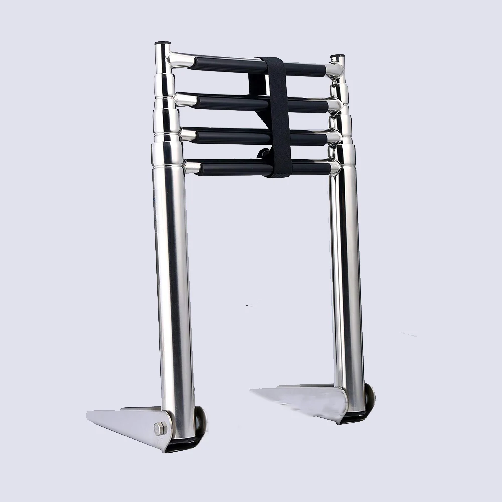 4 Step Ladder 3/4 ступени Морская Лодка телескопическая лестница палуба подвесной плавание платформа Лестница ноги нержавеющая сталь складная лестница аксессуар инструмент - Цвет: 4 Step Ladder