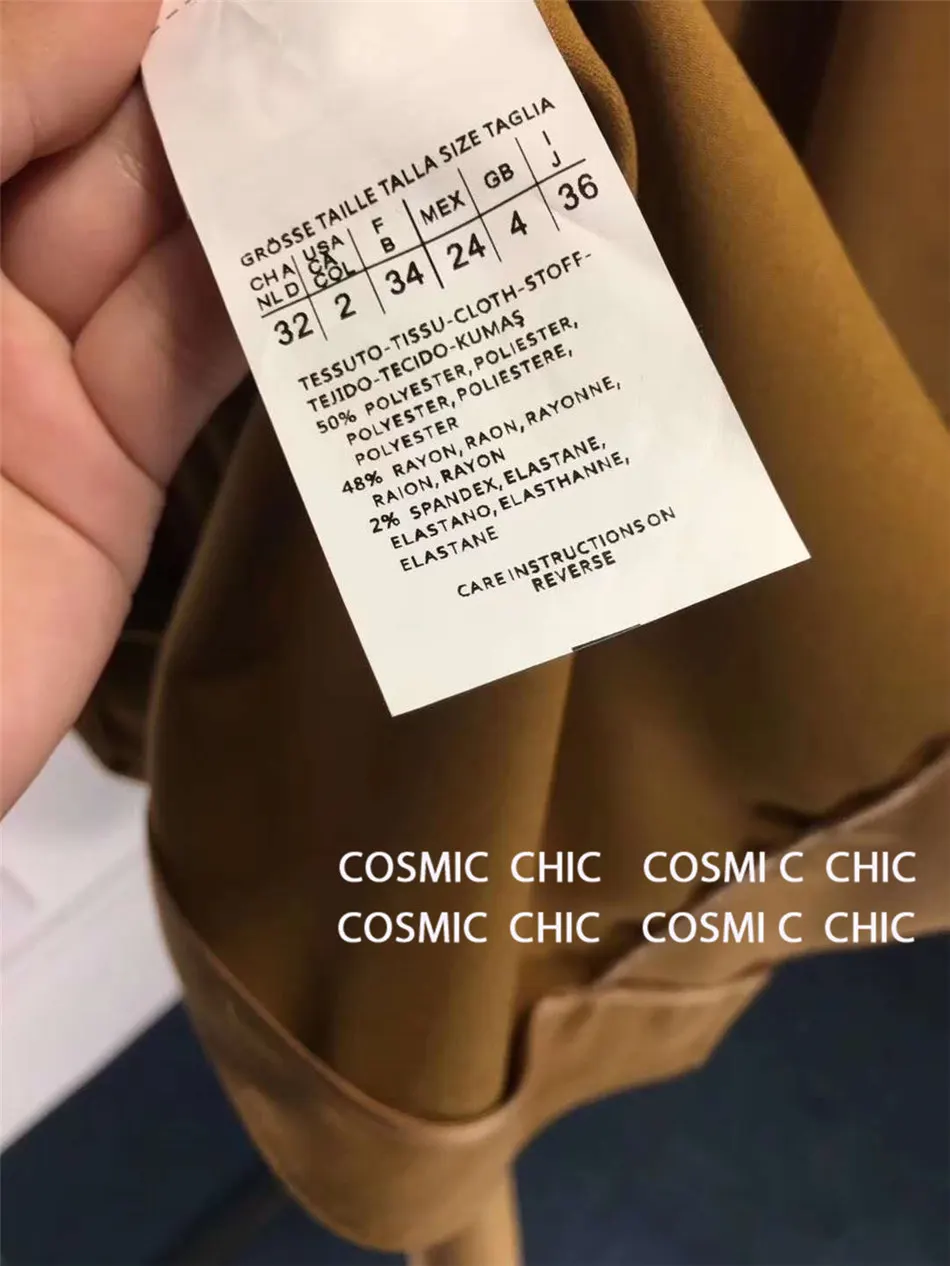 Cosmicchic Осень Зима Женское подиумное длинное пальто с деревянными ушками на рукавах двубортное пальто с поясом Верхняя одежда тонкая