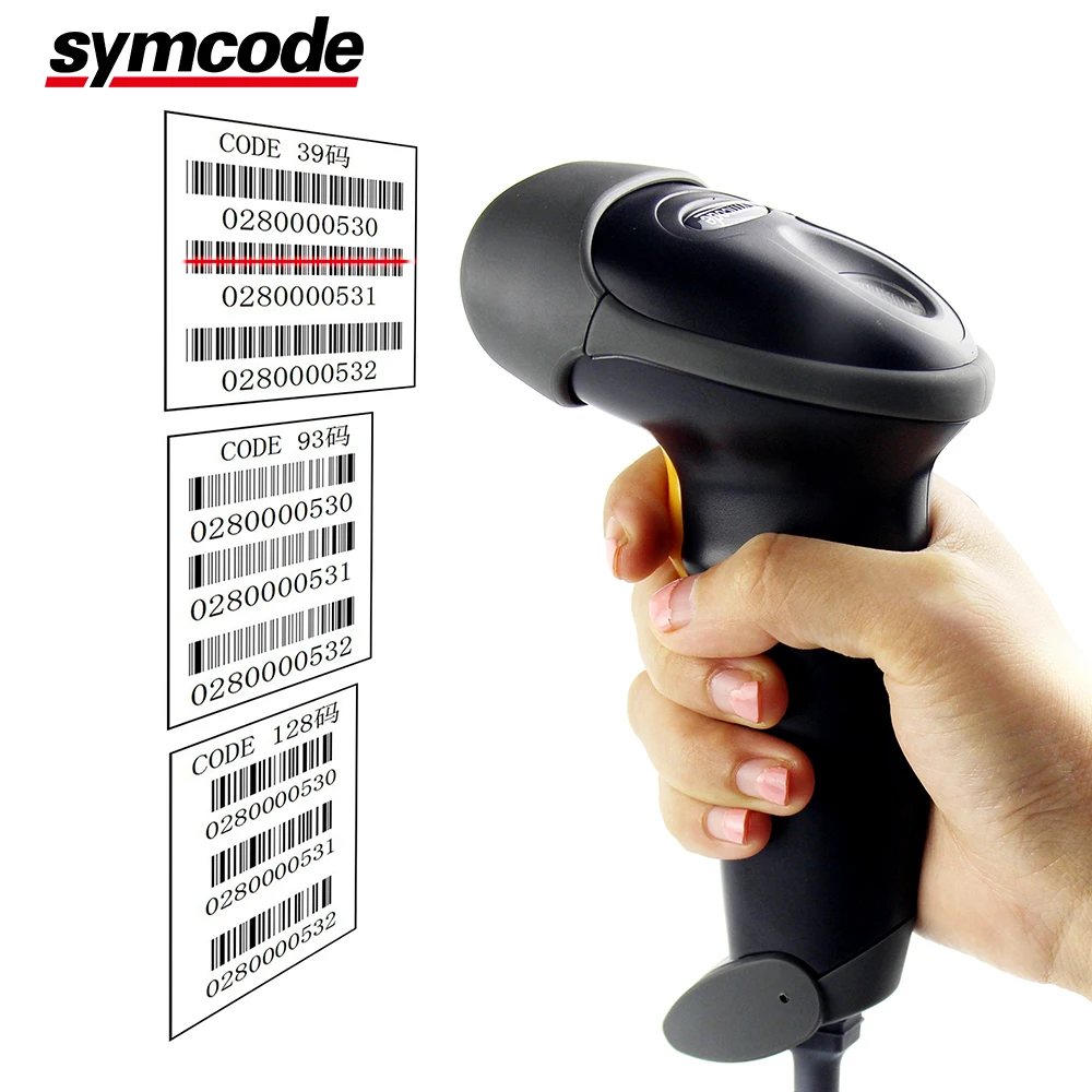USB сканер штрих-кода Symcode 1D лазерный проводной Ручной считыватель штрих-кодов |