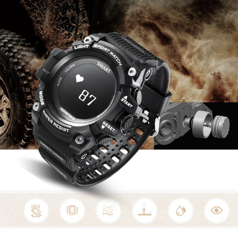 FREZEN спортивные умные часы монитор сердечного ритма IP68 Водонепроницаемый T1 OLED