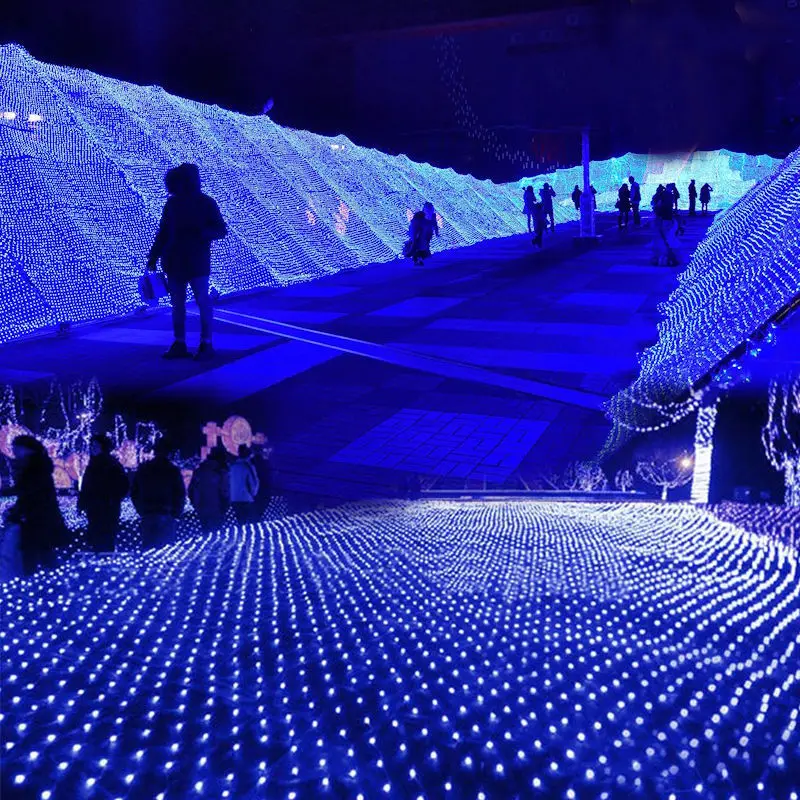 6*4 м 750 светодиодный ная сетчатая потолочная гирлянда для деревянного дома