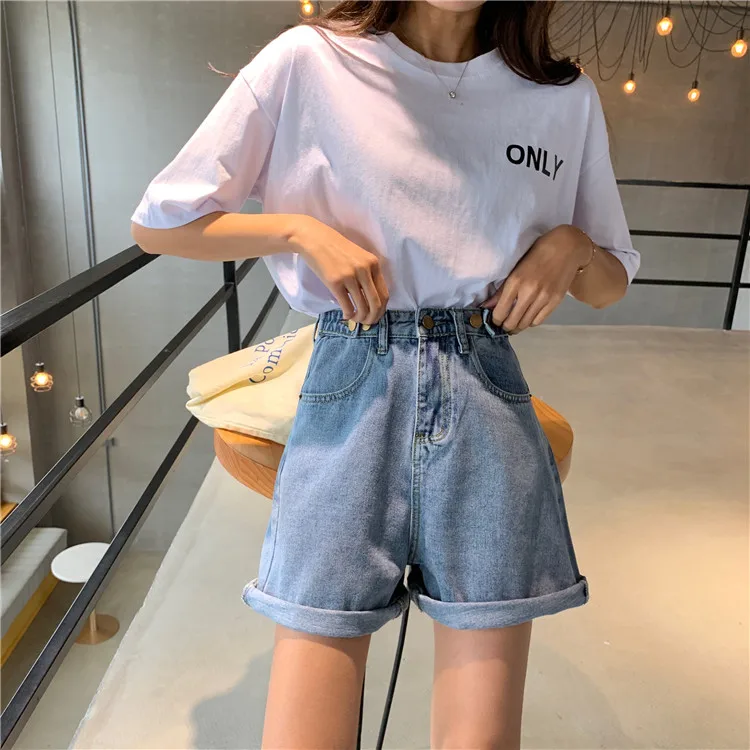 Shorts Women Single Button Trendy Elegant All-match High-quality Korean Style Leisure Daily Womens Female Lovely Simple New