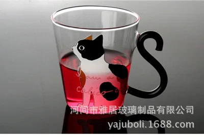 B Милая креативная кружка для кофе с котом, стакан для воды, чайная кружка, мультяшная домашняя офисная чашка для фруктового сока, теплоизолированные кофейные кружки - Цвет: 7