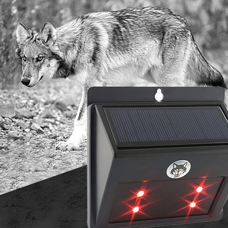 JQWORV 4LED на солнечных батареях Хищник сдерживающий Свет Патио сад отпугиватель