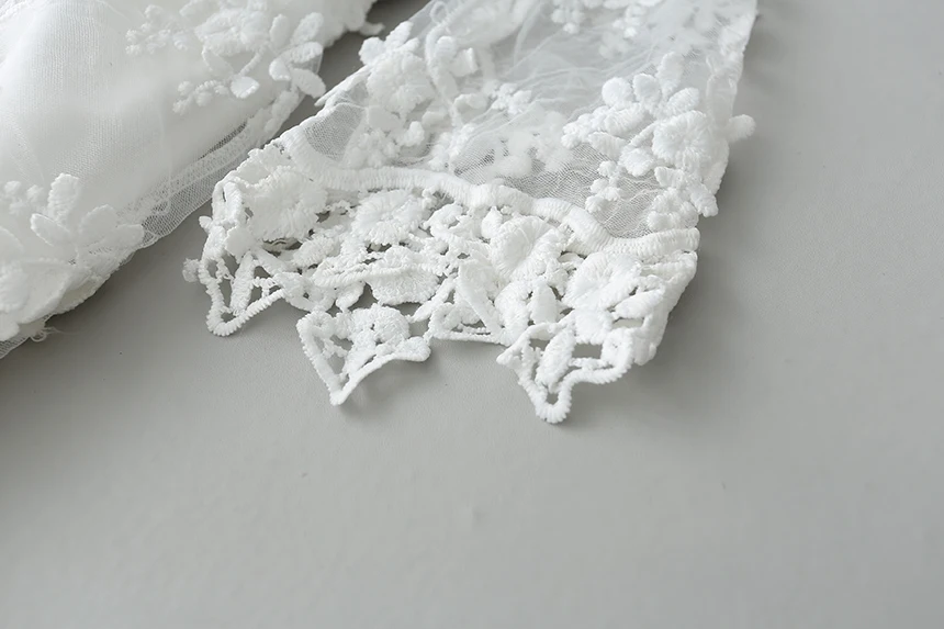 2017 Baby Girls Spring Fairy Lace Tulle White Long Sleeve Dresses Princess Children Fashion Dress 5 pcs/lot Wholesale | Детская одежда