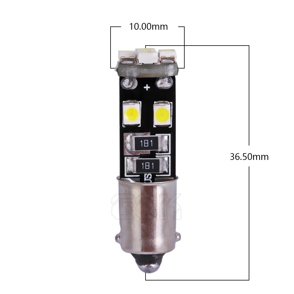 Бесплатная доставка Оптовая продажа 10 шт. BA9S led smd canbus W5W 194 t10 ba9s 8SMD 1210 без ошибок