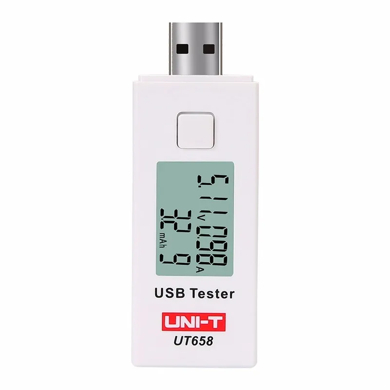 Uni-t UT658 USB измеритель напряжения и тока Емкость мощности мобильный прибор для тестирования и обнаружения энергии 1,2 дюймовый oled-дисплей корабль