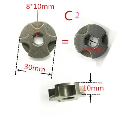 C2 2PCS Шестерни звездочки 221526-1 для MAKITA UC4041A UC3041A UC3541A UC4020A UC3520A UC250D UC250 UC3020A UC3020A - Цвет: C2 2PCS