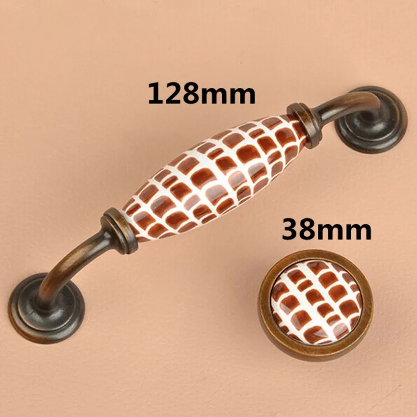 128 мм винтажные модные бронзовые ручки для мебели кухонный шкаф выдвижная ручка