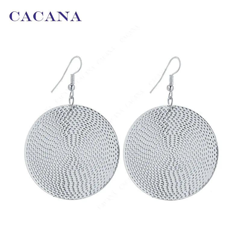 Длинные серьги CACANA для женщин оптовая продажа большая круглая Модная бижутерия