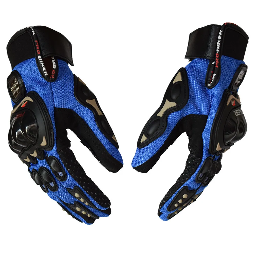 Pro-Biker Мотоциклетные Перчатки Guantes Moto Luvas Eldiven Handschoenen Luvas da Motocicleta велосипедные перчатки MCS01CPT летние - Цвет: Синий