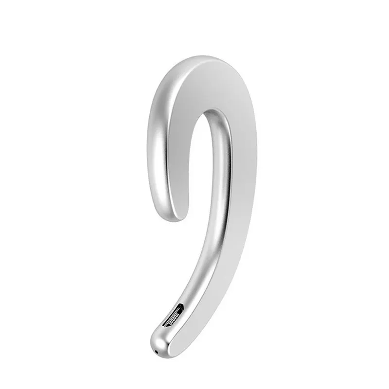 Серебристый Наушники с костной проводимостью, беспроводные, Bluetooth 4,2, спортивные, стерео, ушные крючки, гарнитура с микрофоном для ноутбука, планшета, для Xiaomi, для huawei - Цвет: Серебристый