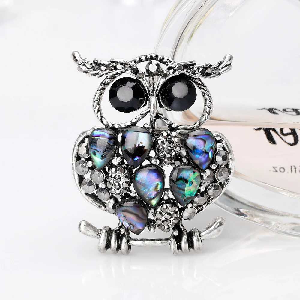 BR0-0295 AliExpress 2019 Новое поступление Экологичные разноцветная ракушка Сова из