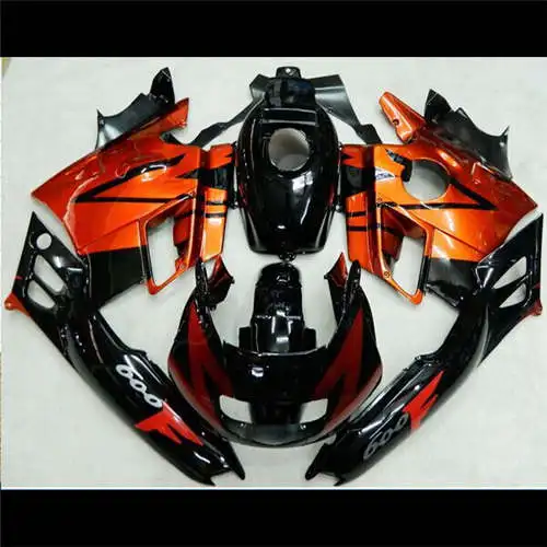 

orange black fairing kit for CBR 600 F2 1991 1992 1993 1994 black white green fairings set CBR600 91 - 94 aftermarket-Nn