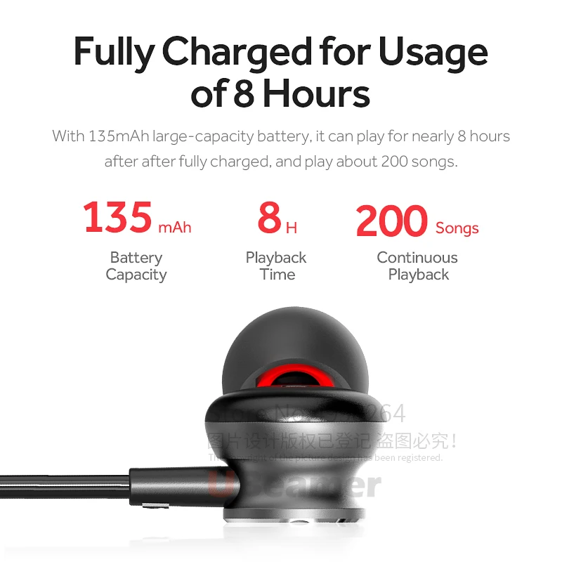 UBeamer Bluetooth v5.0 наушники Q9 новейшие беспроводные наушники водонепроницаемые наушники с микрофоном стерео для i10 вызова/спорта