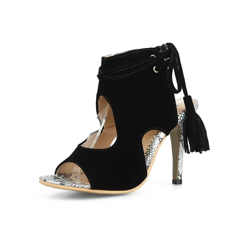 34 46 женские туфли на высоком каблуке с открытым носком лодочки ремешком пятке