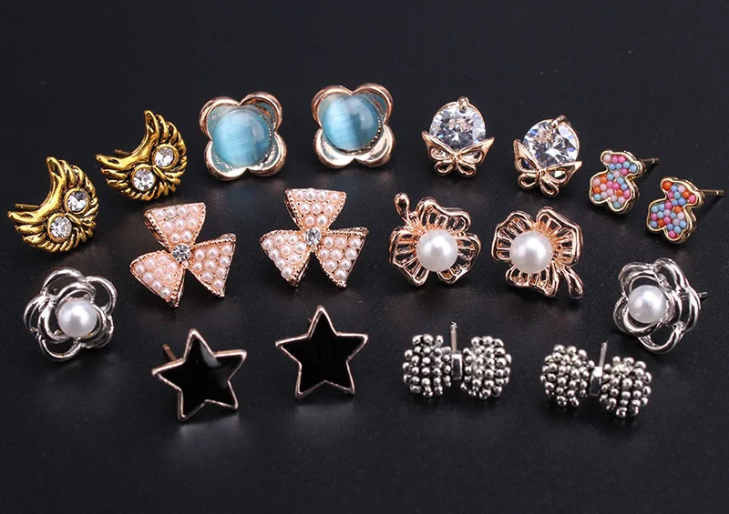 Оптовая продажа модные золотые серьги в случайном стиле для девушек ювелирные