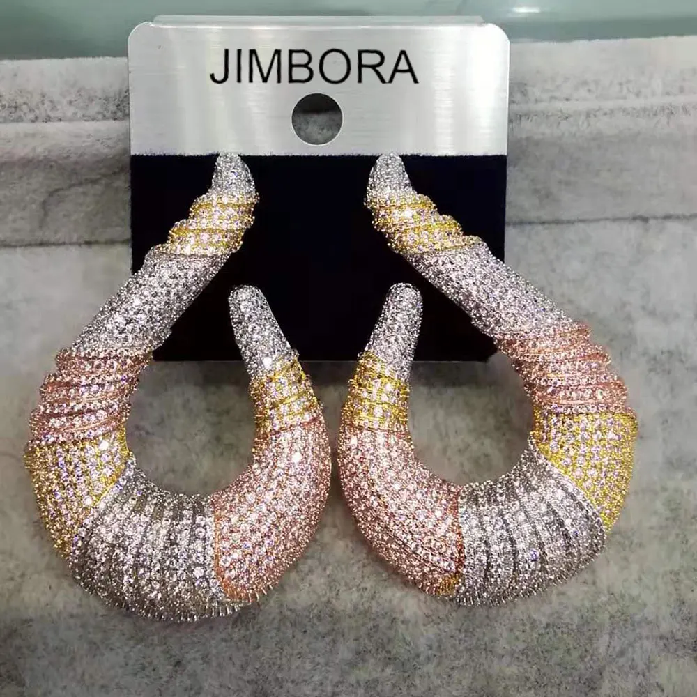 JIMBORA 55 мм роскошные большие серьги-гвоздики в нигерийском стиле для женщин