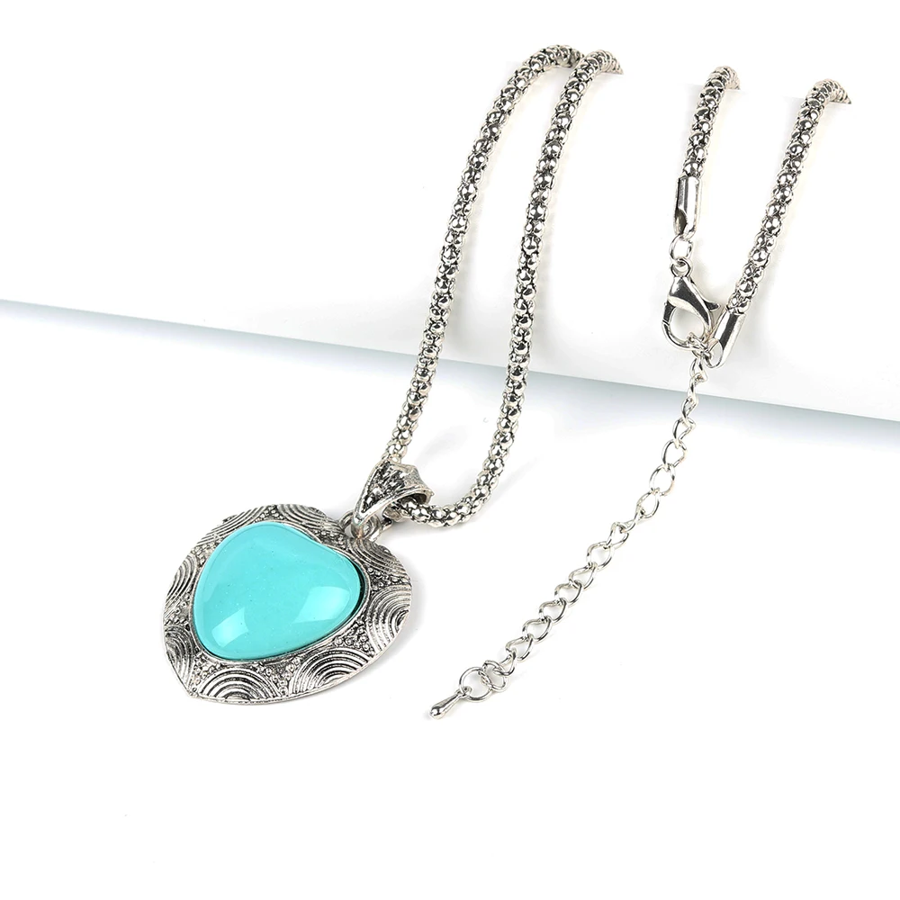 Парабола В Форме Сердца Бирюзовый Подвеска Серьги Браслеты Колье Ювелирные