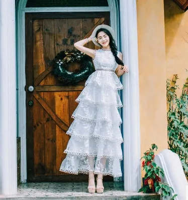 Peiling Дракон 2017 для женщин белого цвета без рукавов свободного покроя с вышивкой и