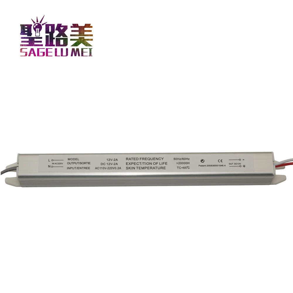 

For led strip Advertising signs Lightbox Ultra Thin LED Power Supply Slim LED Driver Transformer Switching AC 220V to 12V 2A 24W