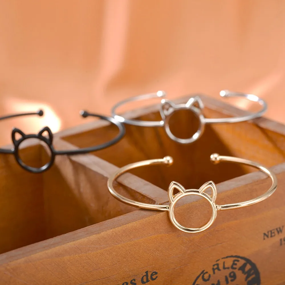 Винтаж руку браслет женщин девочек драгоценные серебряные цвета розового золота