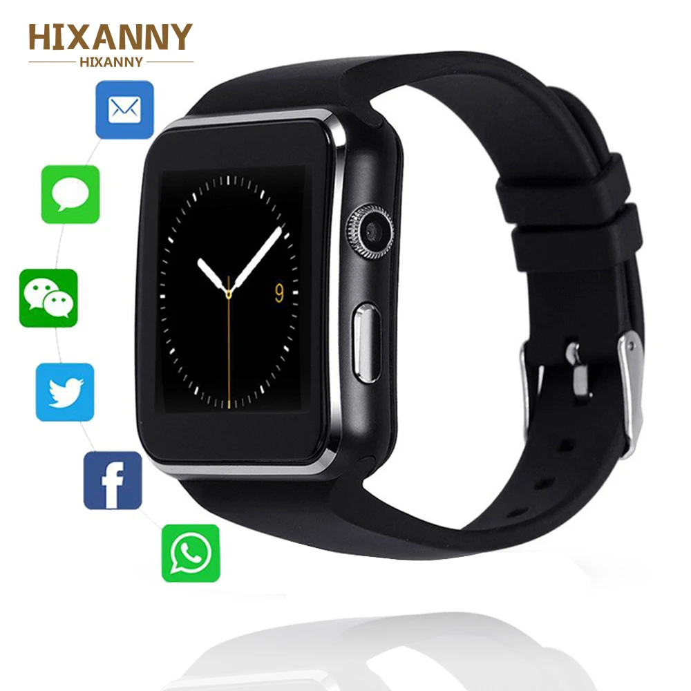 Топ X6 Смарт часы с камерой сенсорный экран Поддержка SIM TF карта Bluetooth Smartwatch для iPhone