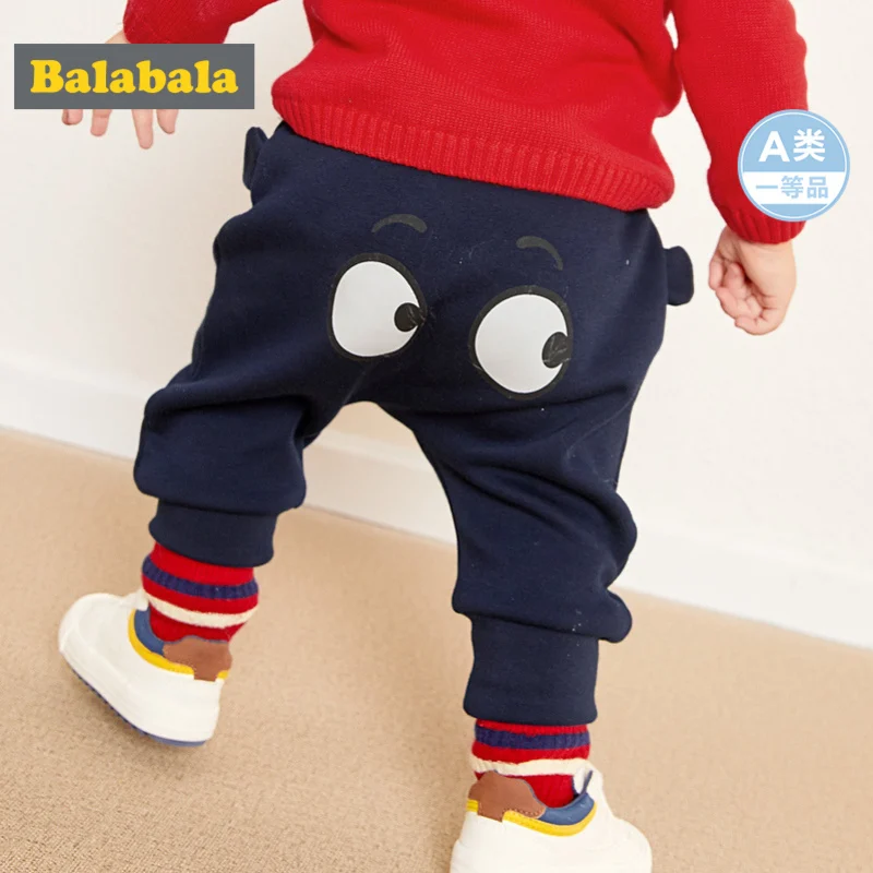 Balabala/штаны на флисовой подкладке для маленьких мальчиков и девочек брюки