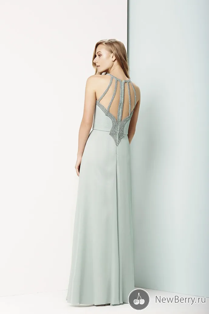 12Long Evening Dresses O Neck Vestidos De Festa A Line Off The Shoulder Vestido Longo Sleeveless Chiffon Floor Length | Свадьбы и